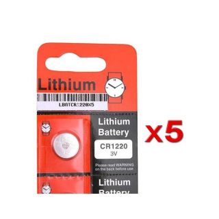 Eforcity CR1220 Lithium Coin Batteries (Pack of 5)
