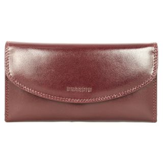 Brandio Womens Brown Leather Tri fold Wallet