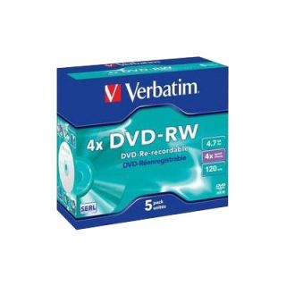 CD   DVD   BLU RAY VIERGE VERBATIM   DataLifePlus   5 x DVD RW   4.7