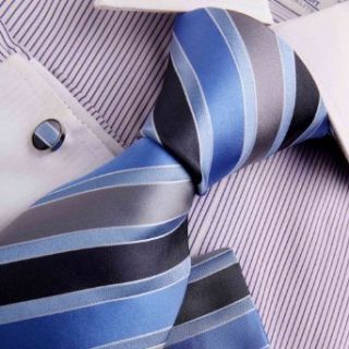 Blue Ties For Men Christmas Gifts Royal Blue Stripes Woven