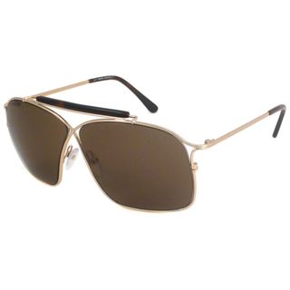 Tom Ford Womens TF194 Felix Gold Havana Aviator Sunglasses