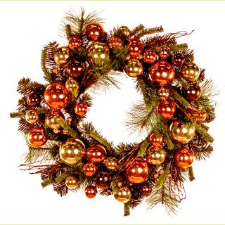 24 inch Holiday Ornaments Wreath