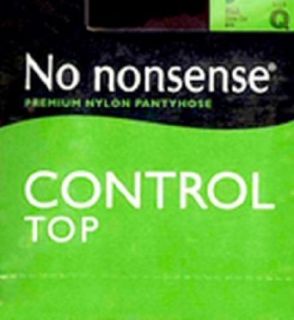 No Nonsense Premium Nylon Pantyhose Control Top Off Black
