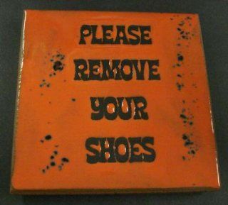 Please Remove Your Shoes Decorative Hanging Tile Home