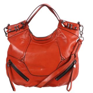 Oryany Tegan Red Leather Tote Bag