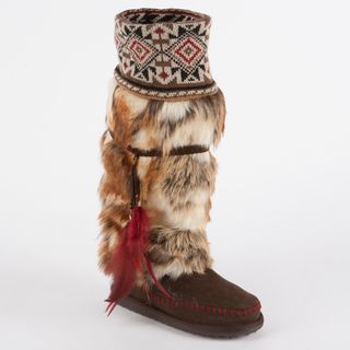 Muk Luks Lola Tall Faux Fur Boot with Knit Cuff