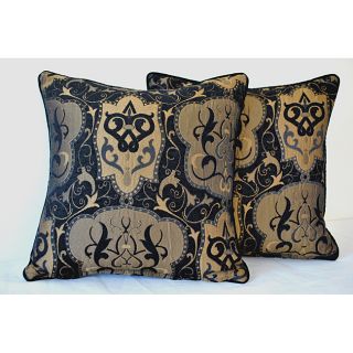 Sherry Kline 18 inch Emporium Black and Gold Pillow (Set of 2