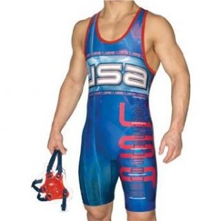 Cliff Keen Freestyle USA Sublimated Wrestling Singlet Blue