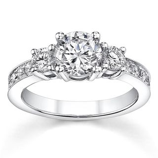 18k White Gold 1 1/5ct TDW Diamond Engagement Ring (H I, SI1 SI3