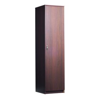 akadaHOME 72 inch Single Door Walnut Storage Cabinet