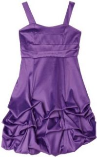 Ruby Rox Girls 7 16 Bustled Hem Dress,Purple,16 Clothing