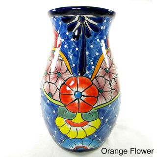 Mexican Talavera Style Clay Planter/Vase