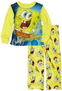 Ame Sleepwear Boys 2 7 Spongebob 2 Piece Set, Yellow, 4T