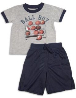 Wes and Willy   Boys Short Sleeve Shortie Pajamas, Grey