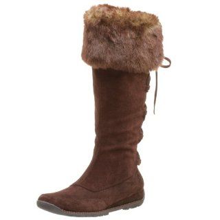 com Aerosoles Womens Fur Ever Lace Up Boot,Brown Suede,5.5 M Shoes