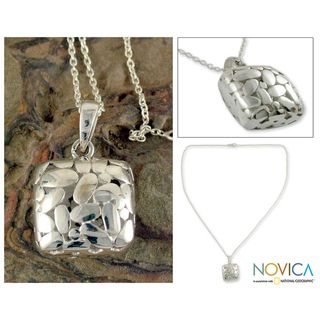Sterling Silver Shining Cloud Necklace (India)