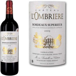 Château lOmbrière   AOC Bordeaux Supérieur   Millésime 2009   Vin
