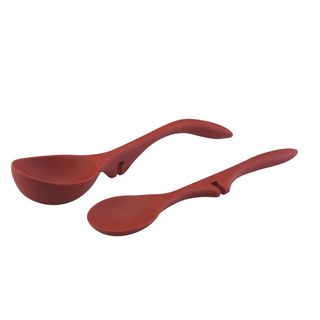 Rachael Ray Tools 2 Piece Red Lazy Spoon and Lazy Ladle