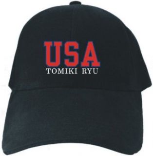 Caps Black  Usa Tomiki Ryu Athletic Embroidery  Martial