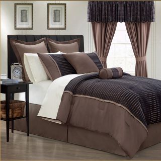 Limbo 24 piece Brown Contemporary Bed in a Bag with Sheet Set