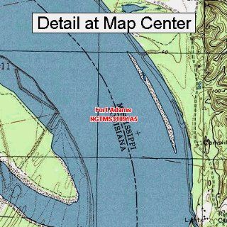 USGS Topographic Quadrangle Map   Fort Adams, Mississippi