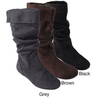 Glaze by Adi Womens Slouchy Microsuede Boots