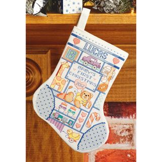My 1st Christmas (Boy) Stocking Counted Cross Stitch Kit 10 Long 14