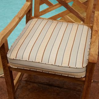 Clara Tan/ Grey 19 inch Square Outdoor Sunbrella Chair Cushion