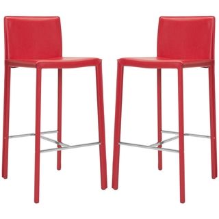 Park Ave 30 inch Red Leather Bar Stools (Set of 2)