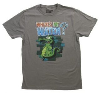 Mighty Fine Wheres My Water? Gator Logo T Shirt Gray