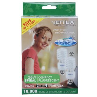 Verilux 26 watt Natural Spectrum Compact Fluorescent Light Bulb (Pack