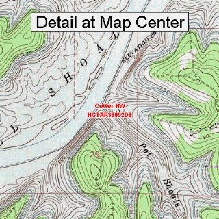 USGS Topographic Quadrangle Map   Cotter NW, Arkansas