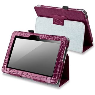BasAcc Purple Leather Case with Stand for  Kindle Fire 7 inch