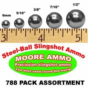 752 piece Steel Ball slingshot ammo assortment Sports