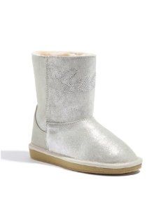  GUESS Kids Girls Big Girl Hanover Boots   Silver Sparkle Shoes