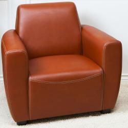 Dallas British Tan Bonded Leather Club Chair