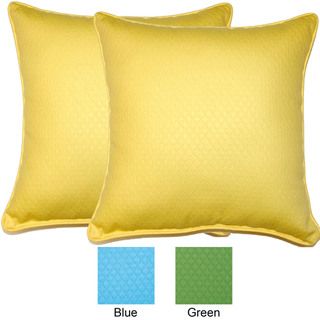 Diamond Pattern 17 inch Outdoor Pillows (Set of 2)