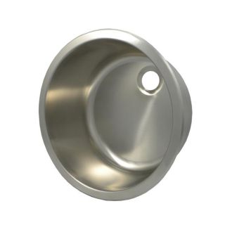 DeNovo Round Brushed Stainless Steel Vessel Bathroom Sink