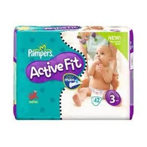 PAMPERS   Couches active fit t.3 x42 4 9 kg   Couches. Taille 3 (4 9