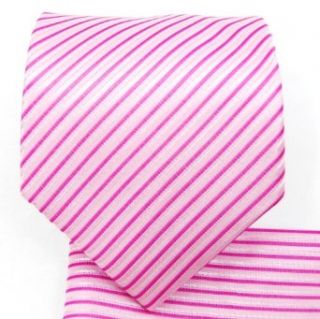Milani Necktie and Pocket Square Set, Stripes Pink
