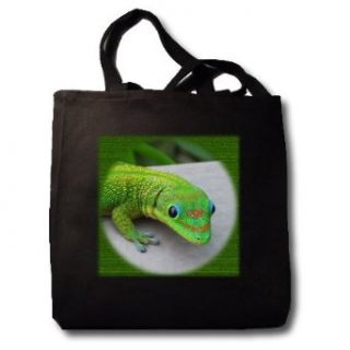 Gecko Cameo   Black Tote Bag 14w X 14h X 3d Clothing