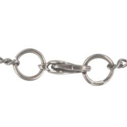 Silvertone and Black Multi layer Chain Necklace
