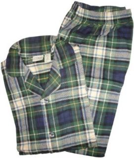 Mens L.L Bean Campbell Scotch Plaid Flannel Pajamas Size
