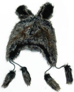 Faux Fur Brown Bunny Adult Costume Hat Clothing