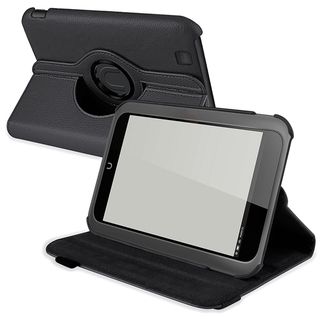 BasAcc Black Leather Swivel Case for  Nook HD