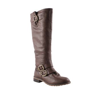 Elegant by Beston Womens Dillian 9 Brown Riding Boots