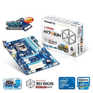 Carte mère socket LGA 1155   Chipset Intel H77   4 slots DDR3   SATA