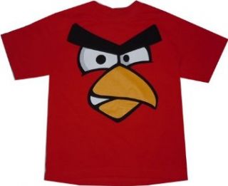 Angry Birds Red Bird Face Youth T Shirt Clothing