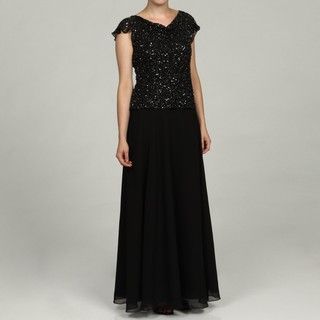 Laxmi Womens Black/ Merc Cowl Neck Dress