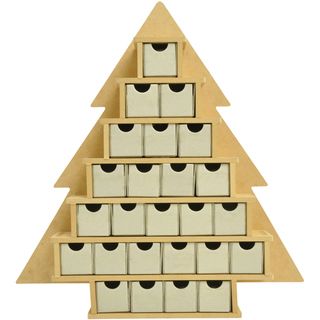 Beyond The Page MDF Small Tree With Drawers Advent Calendar 15.25X16